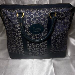 Celine Dark Blue Monogram Tote